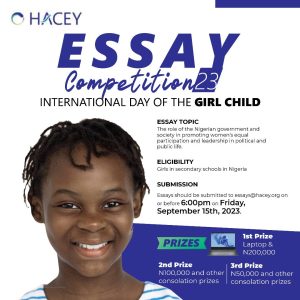 2023 International Day of the Girl Child Call For Essay Competition Brief