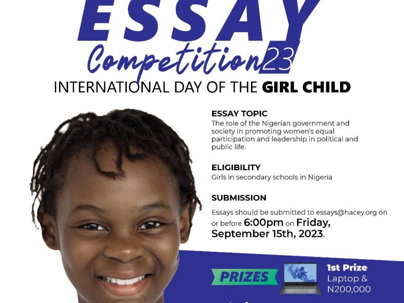 2023 International Day of the Girl Child Call For Essay Competition Brief